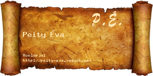 Peity Éva névjegykártya